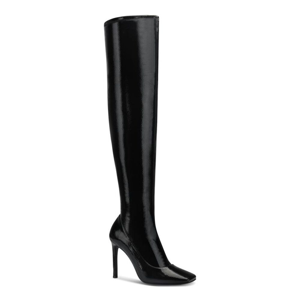 INC Womens Black Flexible Sole Keenah Square Toe Stiletto Zip-Up Dress Boots 7 M
